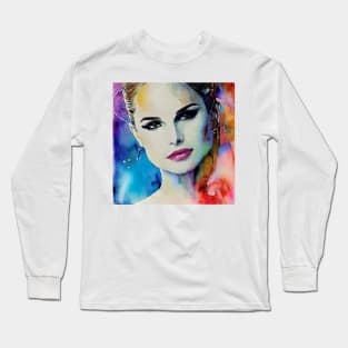 portrait of Natalie Portman Long Sleeve T-Shirt